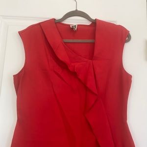 Anne Klein scuba dress w fringe front